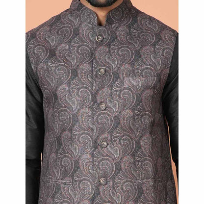Simaaya Grey Premium Quality Linen Blend Made Nehru Jacket