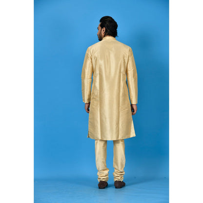 Simaaya Cream Premium Quality Silk Made Kurta for Men