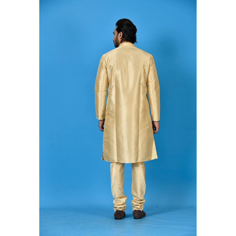 Simaaya Cream Premium Quality Silk Made Kurta with Churidar (Set of 2)