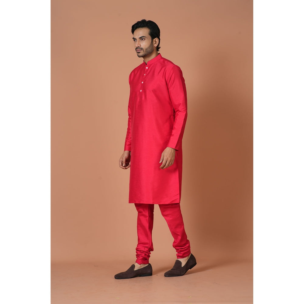 Simaaya Pink Premium Quality Silk Made Kurta for Men