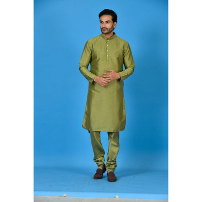 Simaaya Green Premium Quality Silk Made Kurta for Men