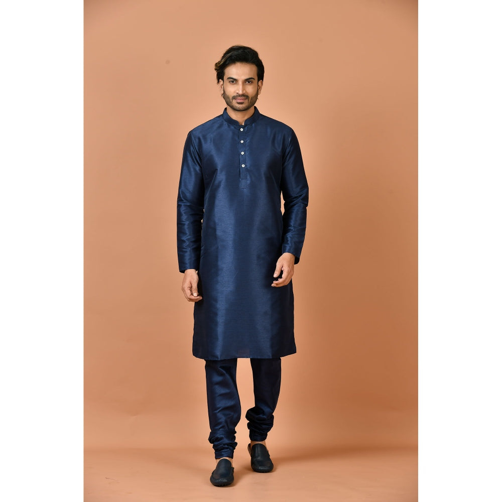 Simaaya Blue Premium Quality Silk Made Kurta for Men