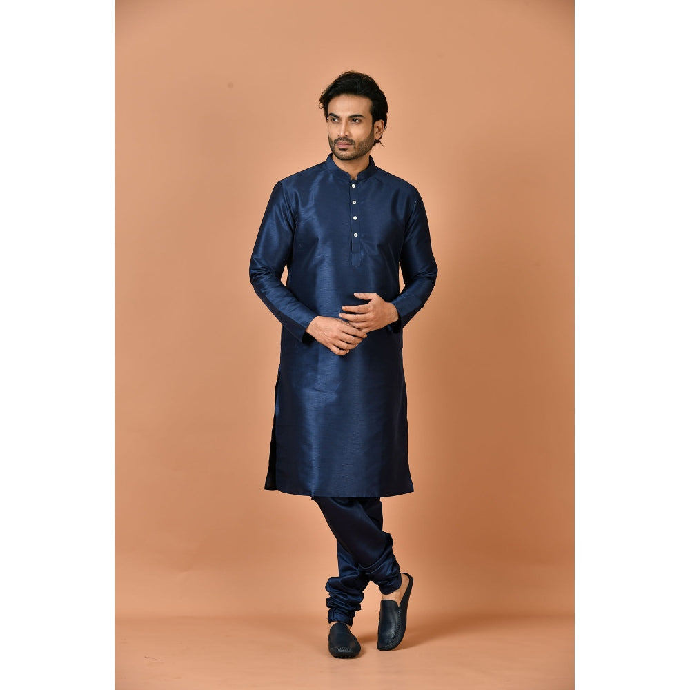 Simaaya Blue Premium Quality Silk Made Kurta for Men