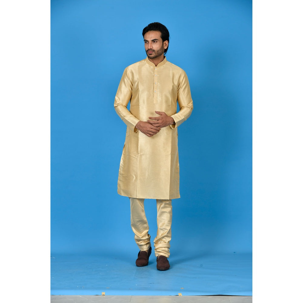 Simaaya Beige Premium Quality Silk Made Kurta for Men