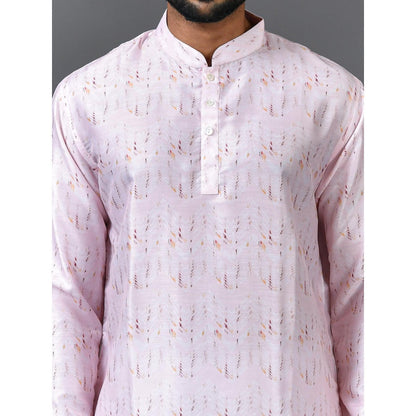 Simaaya Pink Premium Quality Silk Made Short Kurta for Men