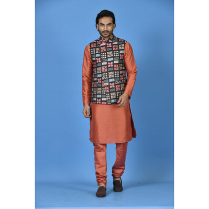 Simaaya Premium Quality Linen Made Nehru Jackets for Men- Black