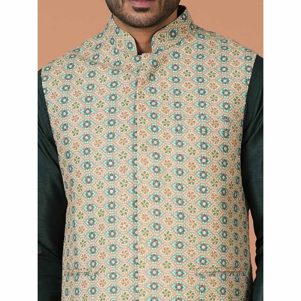 Simaaya Premium Quality Linen Made Nehru Jacket For Men- Multi-Color