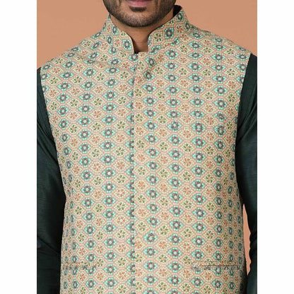 Simaaya Premium Quality Linen Made Nehru Jacket For Men- Multi-Color