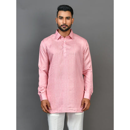 Simaaya Premium Quality Satin Made Kurta For Men- Pink