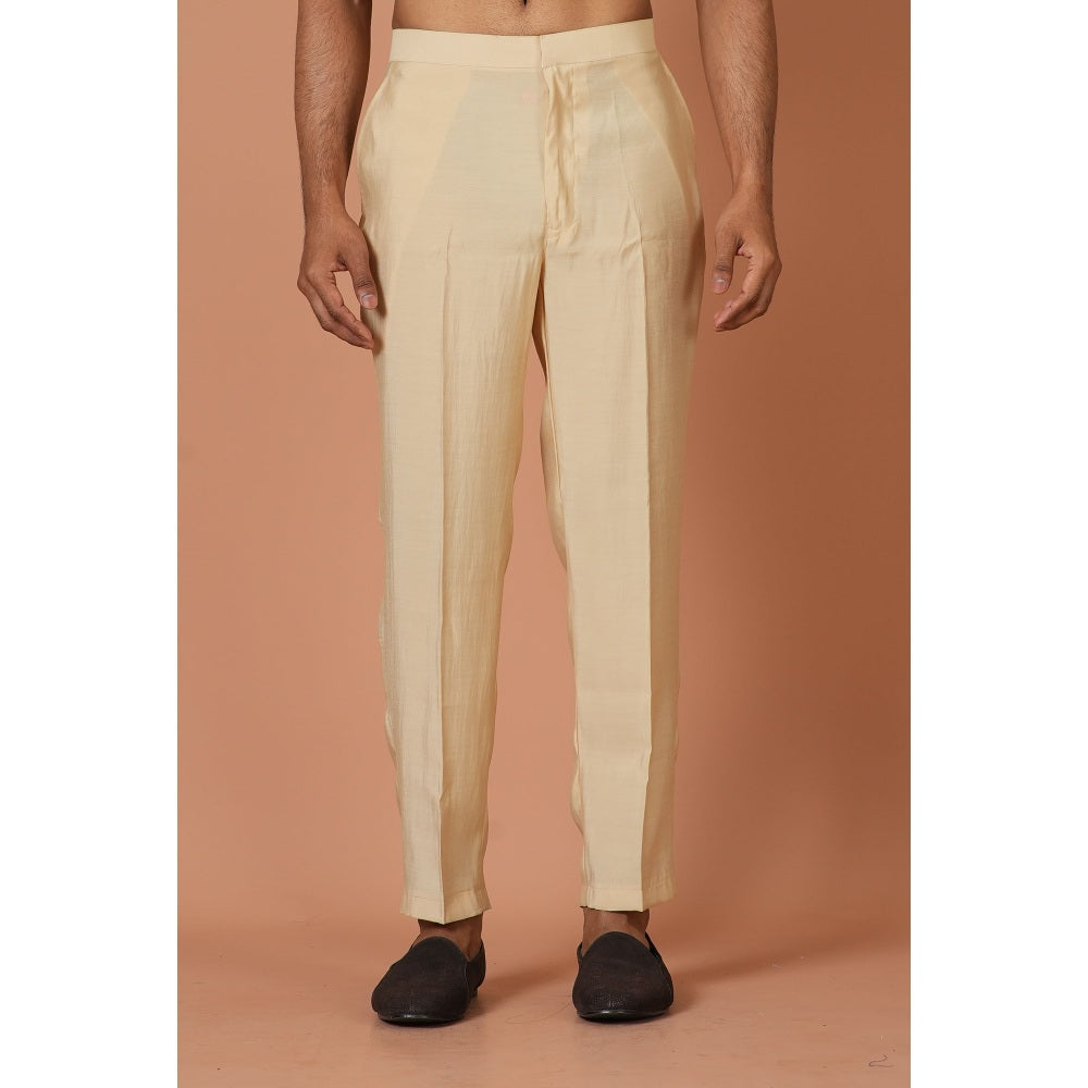 Simaaya Premium Quality Satin Made Bottoms for Men- Beige