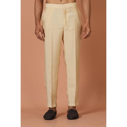 Simaaya Premium Quality Satin Made Bottoms for Men- Beige