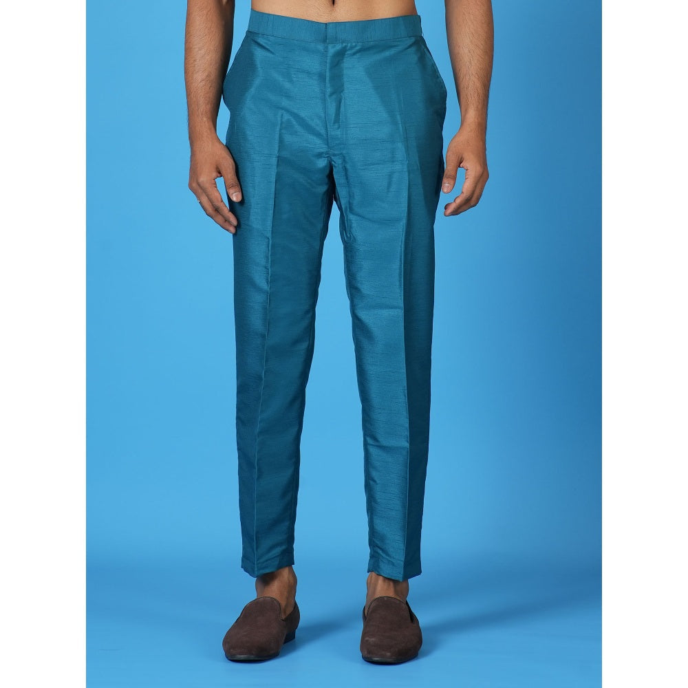 Simaaya Premium Quality Silk Made Bottoms for Men- Teal