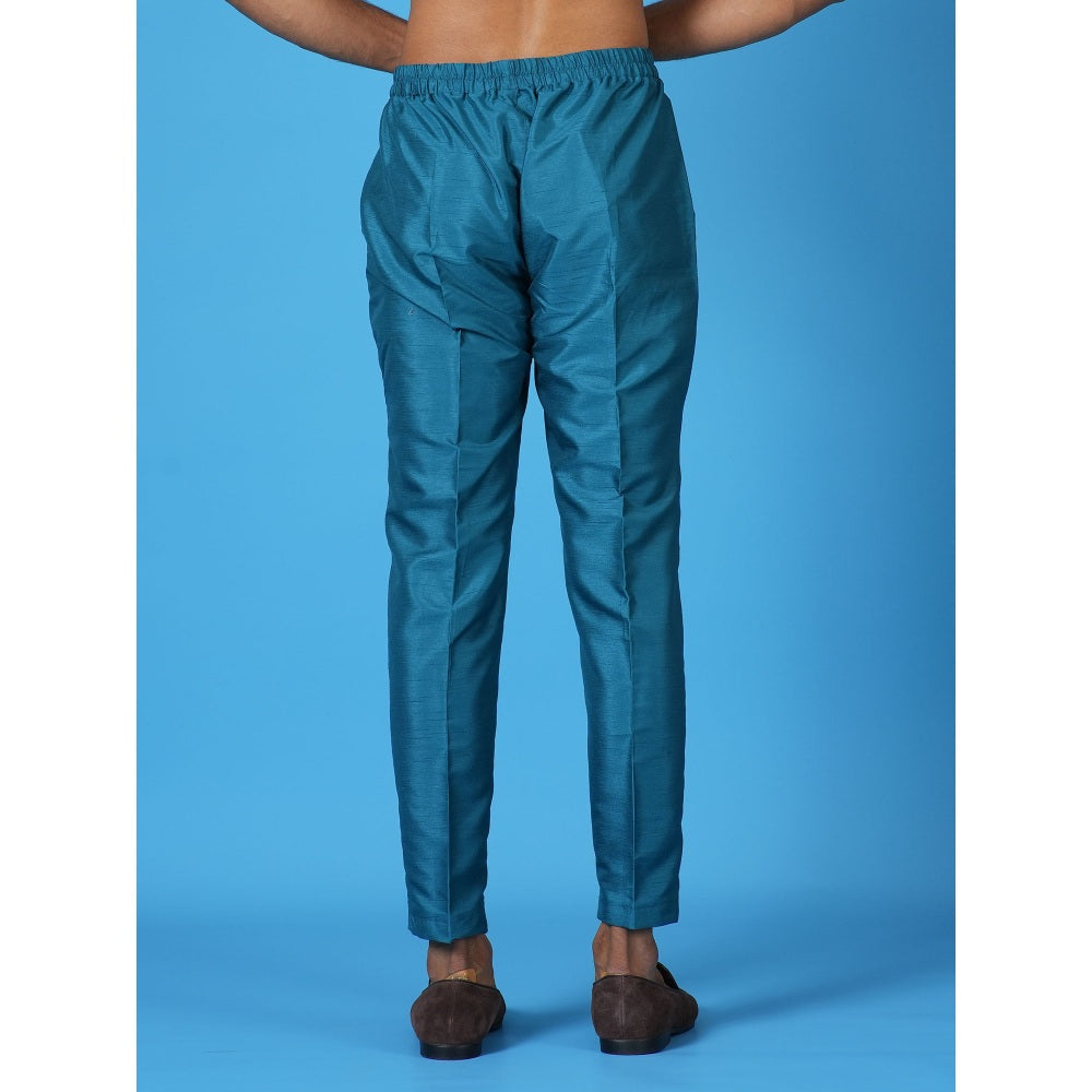 Simaaya Premium Quality Silk Made Bottoms for Men- Teal