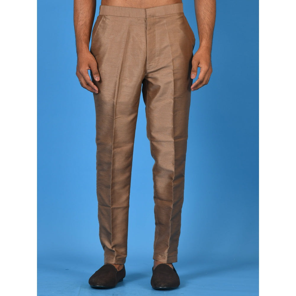 Simaaya Premium Quality Silk Made Bottoms for Men- Brown