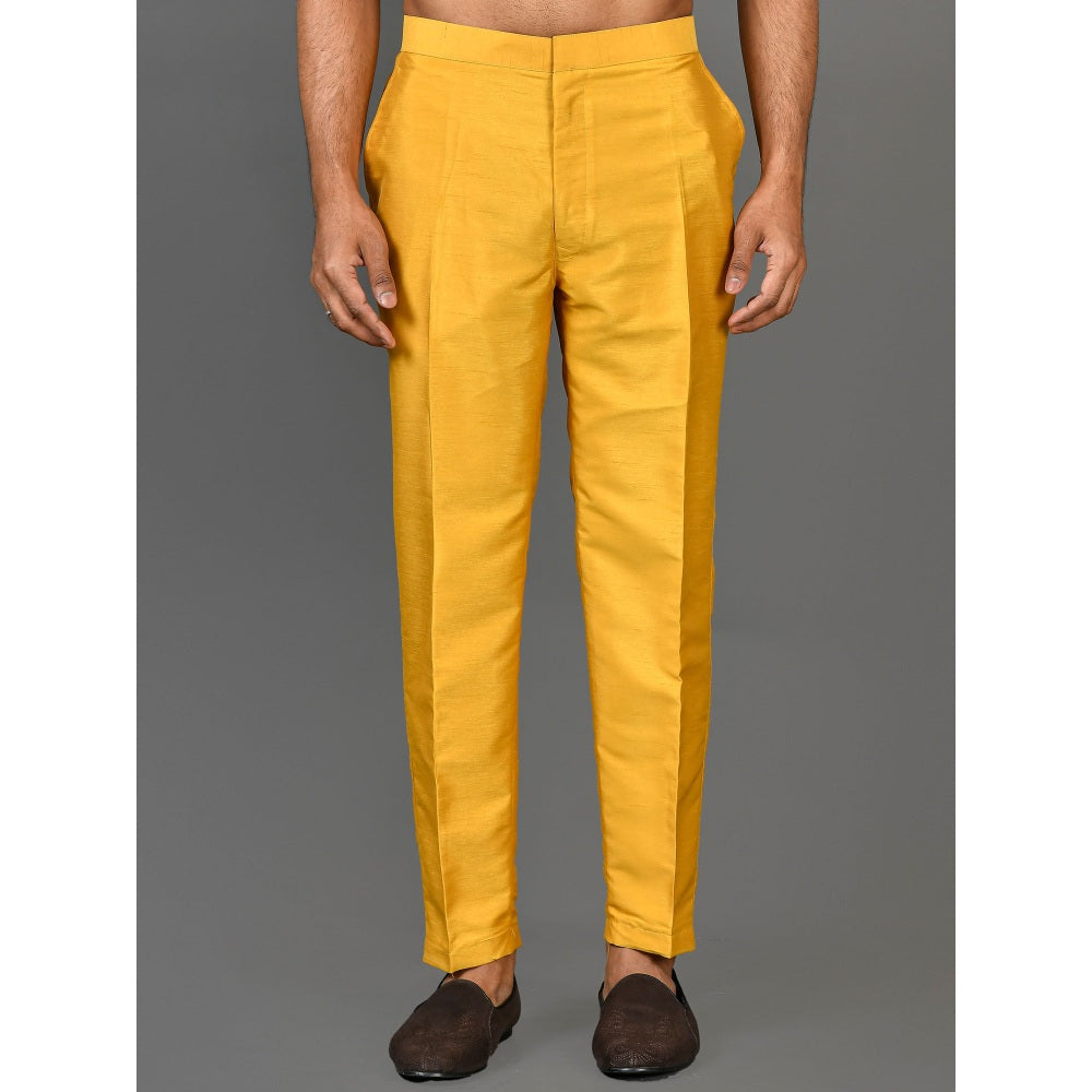 Simaaya Premium Quality Silk Made Bottoms for Men- Yellow