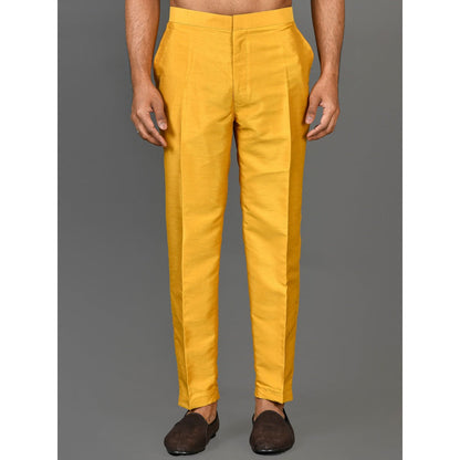 Simaaya Premium Quality Silk Made Bottoms for Men- Yellow