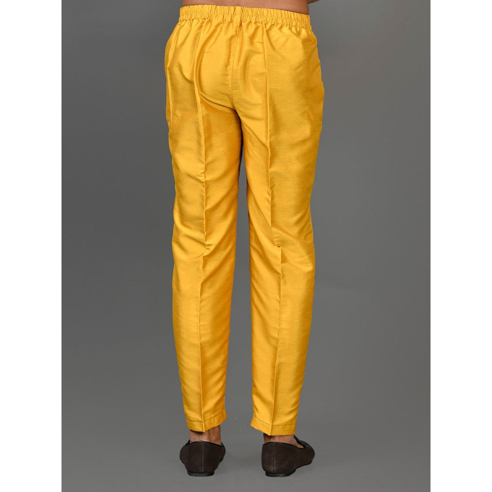Simaaya Premium Quality Silk Made Bottoms for Men- Yellow