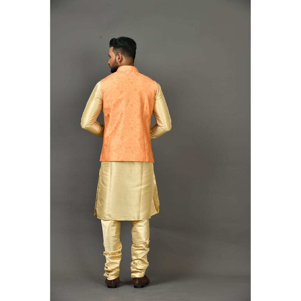 Simaaya Premium Quality Silk Made Kurta with Churidar and Jacket (Set of 3)