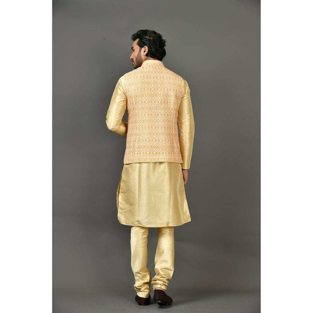 Simaaya Premium Quality Silk Made Kurta with Churidar and Jacket (Set of 3)