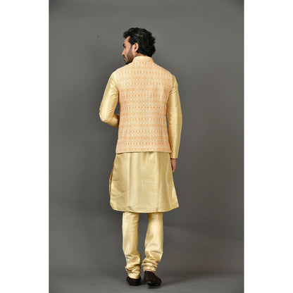 Simaaya Premium Quality Silk Made Kurta with Churidar and Jacket (Set of 3)