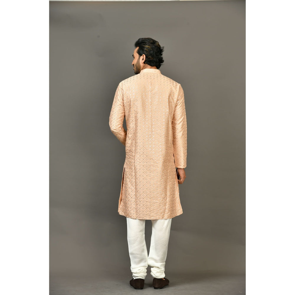 Simaaya Premium Quality Silk Made Kurtas for Men- Beige