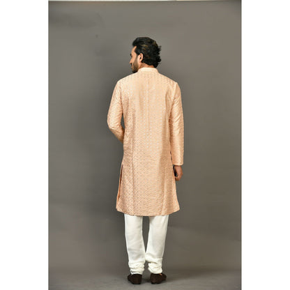 Simaaya Premium Quality Silk Made Kurtas for Men- Beige