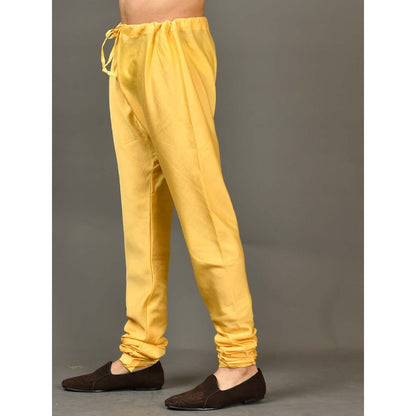 Simaaya Premium Quality Silk Churidar Pant - Yellow