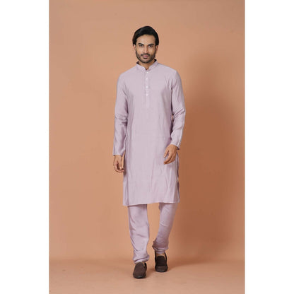 Simaaya Premium Quality Cotton Silk Kurta with Churidar - Purple (Set of 2)