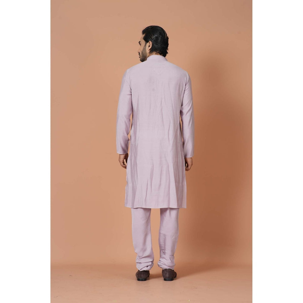 Simaaya Premium Quality Cotton Silk Kurta with Churidar - Purple (Set of 2)