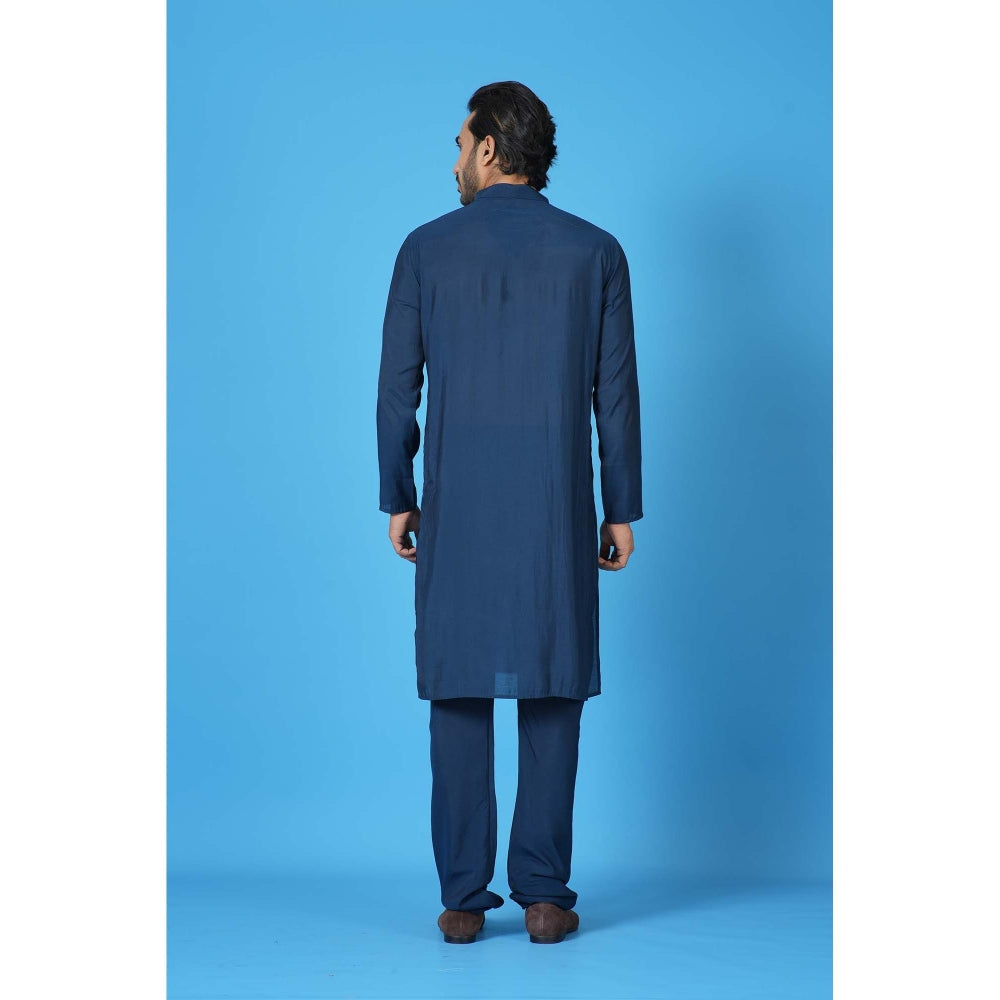 Simaaya Premium Quality Cotton Silk Kurta with Churidar - Teal (Set of 2)