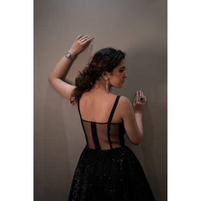 Label Simran Kochher Black Evil Dreams Ball Gown