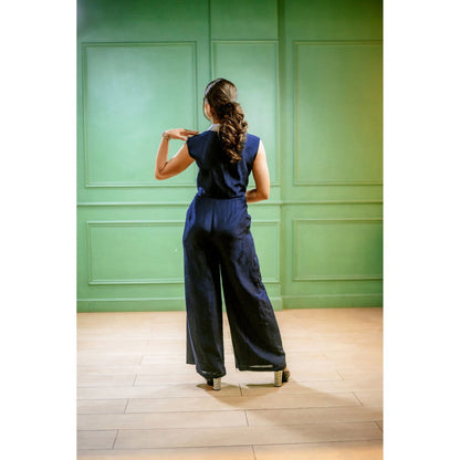 Label Simran Kochher Blue Nautical Elegance Co-Ord (Set of 2)