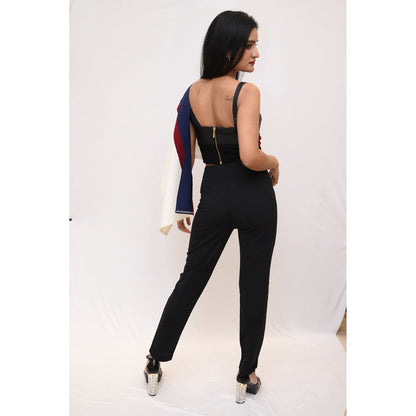 Label Simran Kochher Multi-Colour Bustier Fall Top