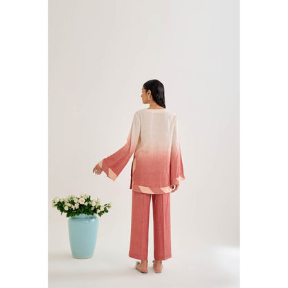 Siyona by Ankurita Peach Palash Co-Ord (Set of 2)