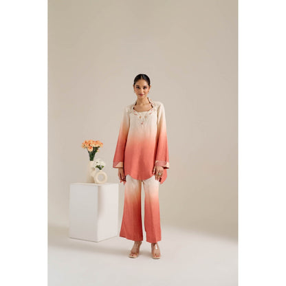 Siyona by Ankurita Rust Dahlia Co-Ord (Set of 2)