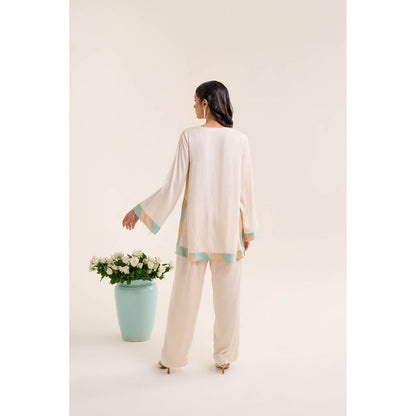 Siyona by Ankurita White Lily Co-Ord (Set of 2)