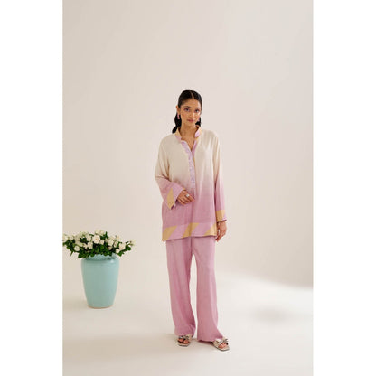 Siyona by Ankurita Purple Chui Mui Co-Ord (Set of 2)