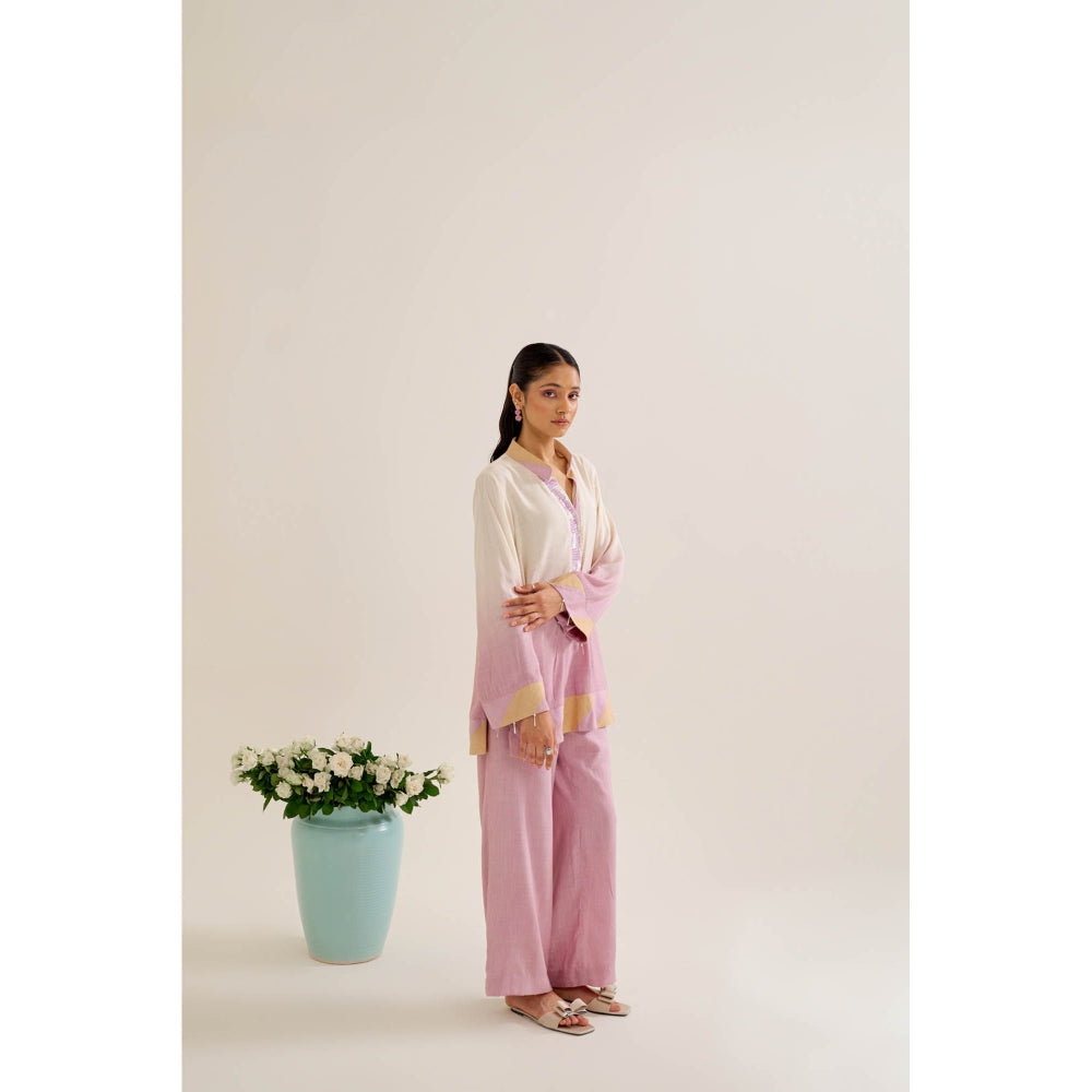 Siyona by Ankurita Purple Chui Mui Co-Ord (Set of 2)