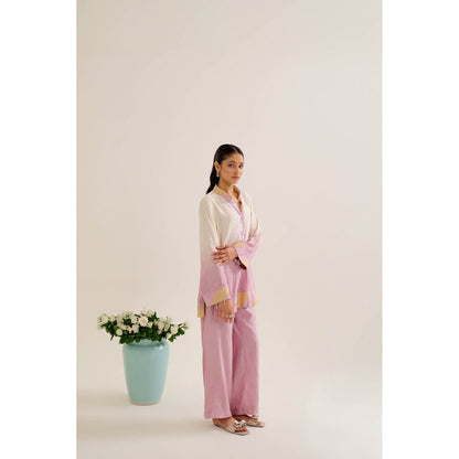 Siyona by Ankurita Purple Chui Mui Co-Ord (Set of 2)