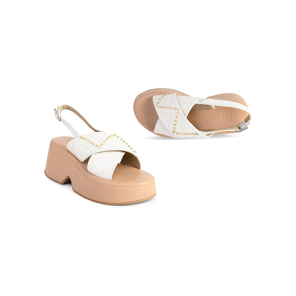 SKO Florence Ivory Platform Heels