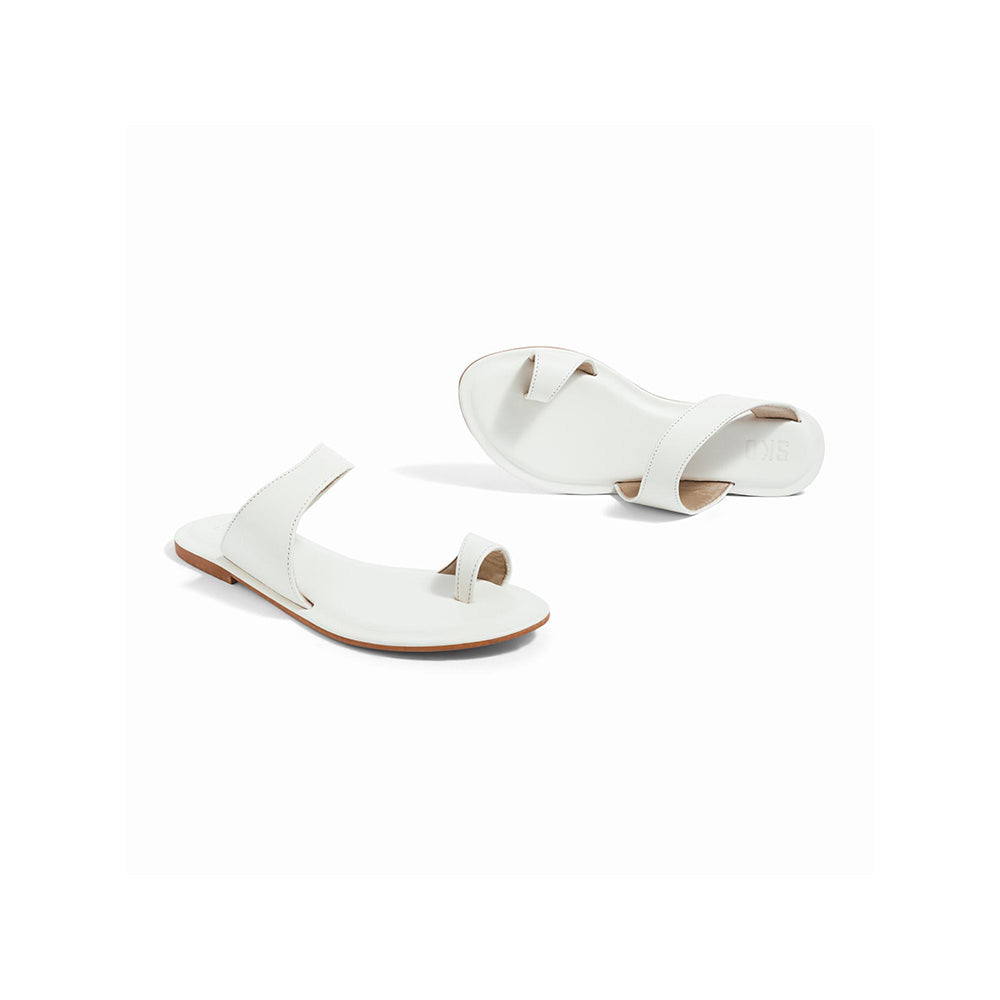 SKO Pisa White Flats