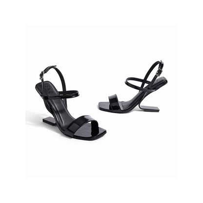 SKO Fondi Black Heeled Sandals