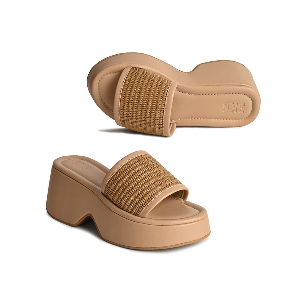 SKO Lilyx Nude Platform Sandal