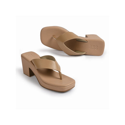 SKO Nice Nude Block Heeled Sandals