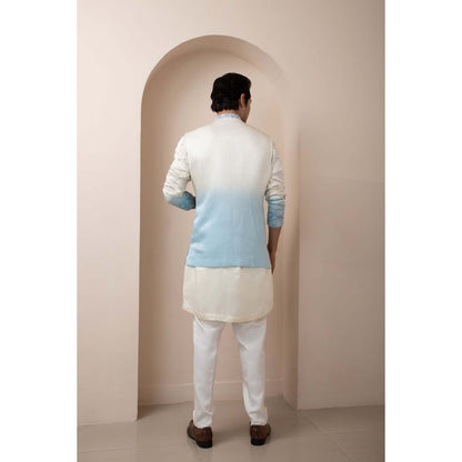 SMRITI Blue Embroider Nehru Jacket