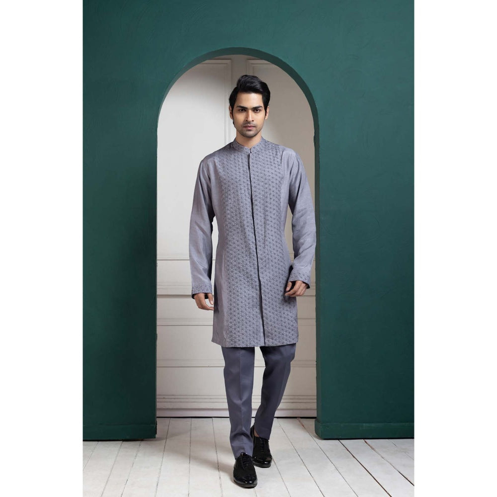 SMRITI Grey Embroidered Kurta with Pant