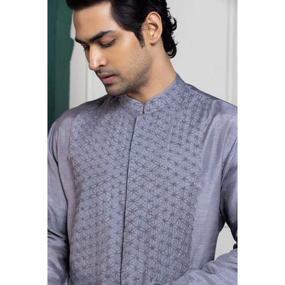 SMRITI Grey Embroidered Kurta with Pant