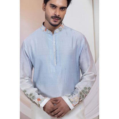 SMRITI Blue Ombre Embroidered Kurta With Pant