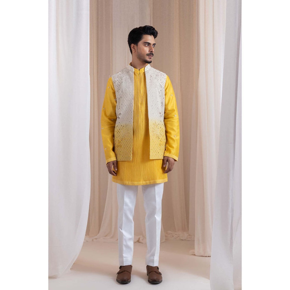 SMRITI Ivory Embroidered Nehru Jacket