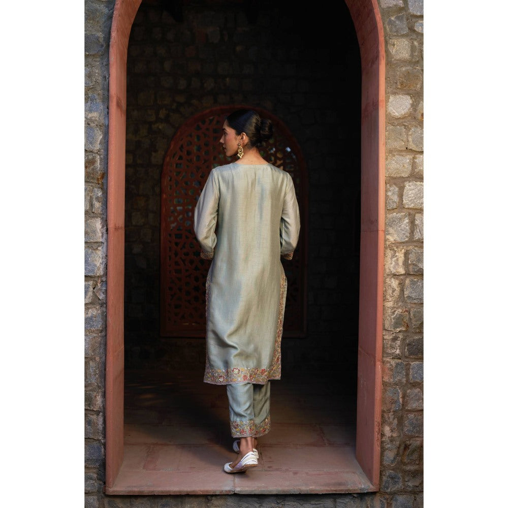Sonia Khatri Grey Kurta with Pant (Set of 2)